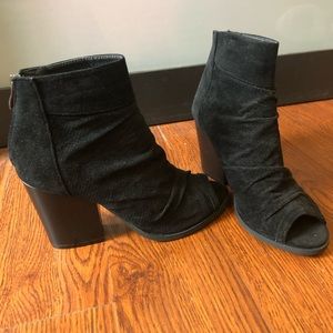 Open toe booties